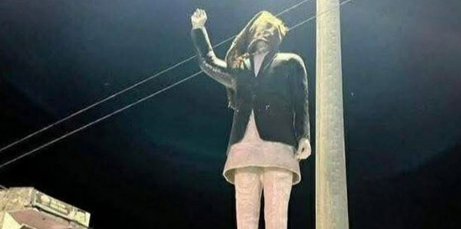 बीपीको शालिकमाथि राजावादीले दले कालोमोसो