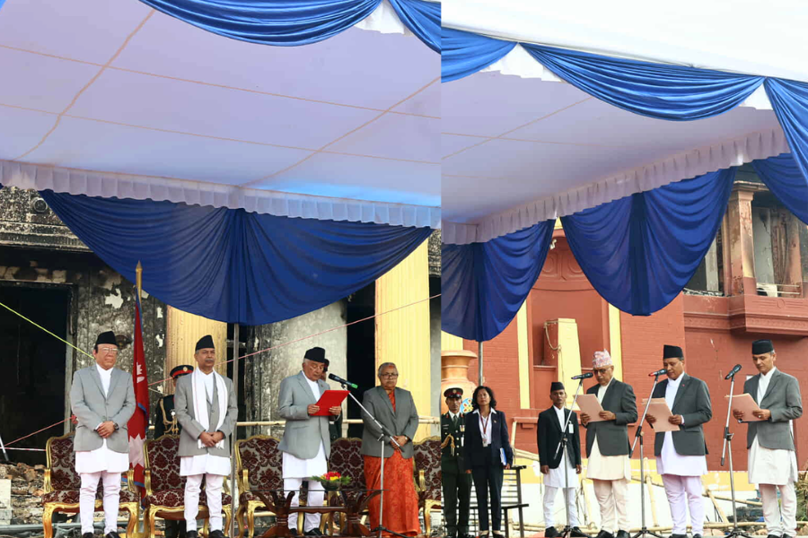 नवनियुक्त तीन मन्त्रीले लिए शपथ